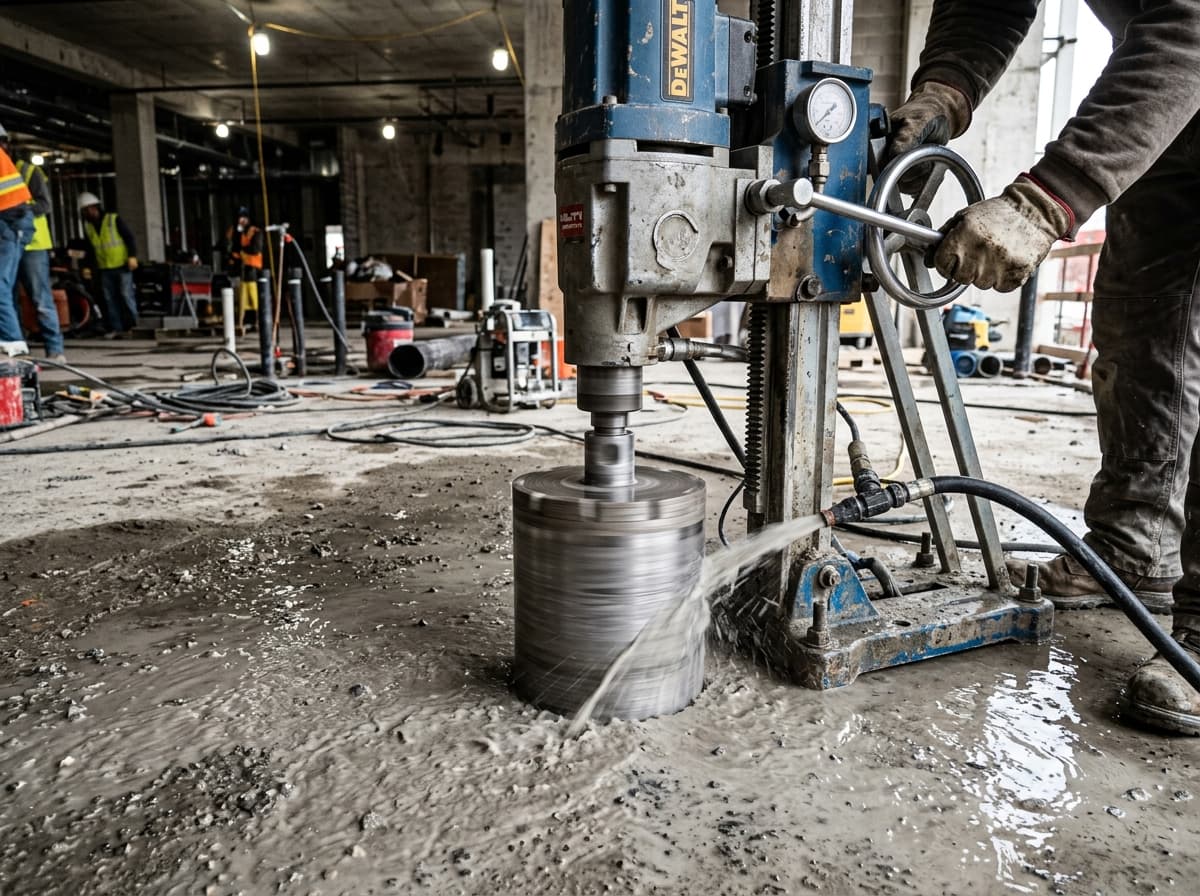 تخريم الخرسانة بالكور (Core Drilling)